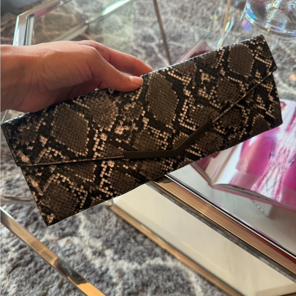 French Connection Snakeskin Pattern Clutch - Picture 5 of 6